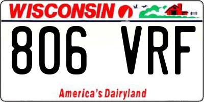 WI license plate 806VRF