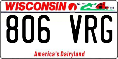WI license plate 806VRG