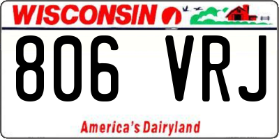 WI license plate 806VRJ
