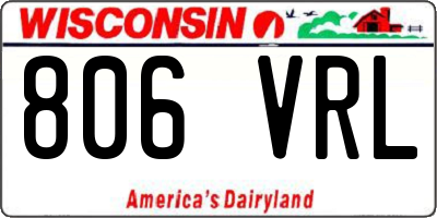 WI license plate 806VRL