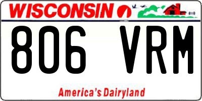 WI license plate 806VRM