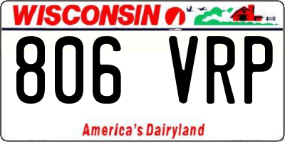WI license plate 806VRP