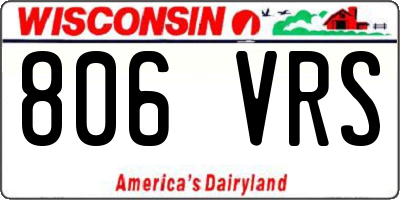 WI license plate 806VRS