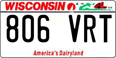 WI license plate 806VRT