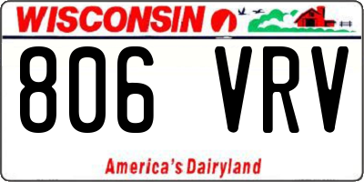 WI license plate 806VRV