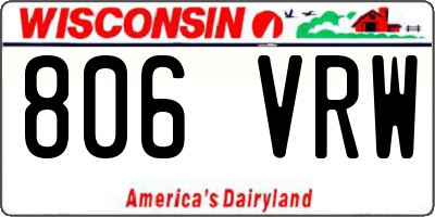 WI license plate 806VRW