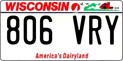 WI license plate 806VRY