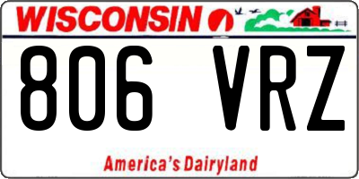 WI license plate 806VRZ