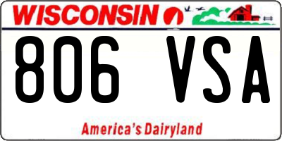WI license plate 806VSA
