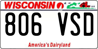 WI license plate 806VSD