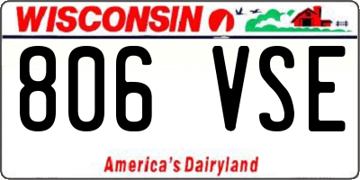 WI license plate 806VSE