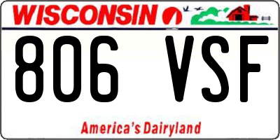 WI license plate 806VSF