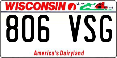 WI license plate 806VSG