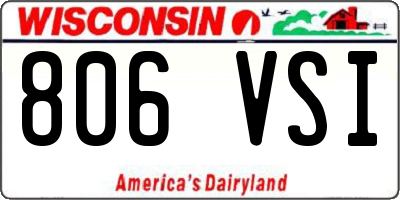 WI license plate 806VSI