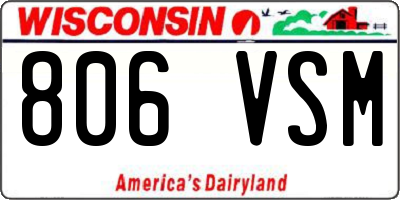 WI license plate 806VSM