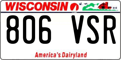 WI license plate 806VSR