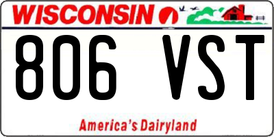 WI license plate 806VST