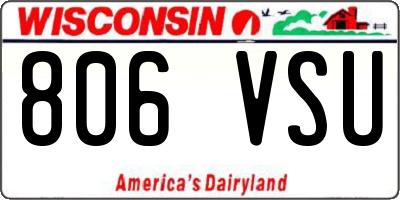 WI license plate 806VSU