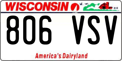 WI license plate 806VSV