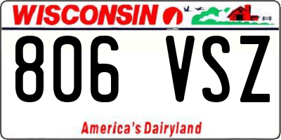 WI license plate 806VSZ