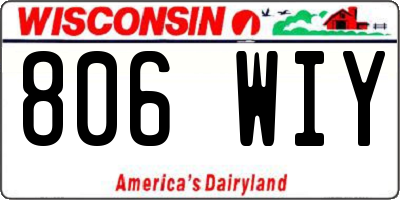 WI license plate 806WIY