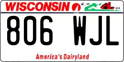 WI license plate 806WJL
