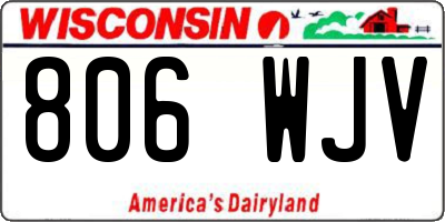 WI license plate 806WJV