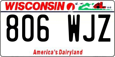 WI license plate 806WJZ