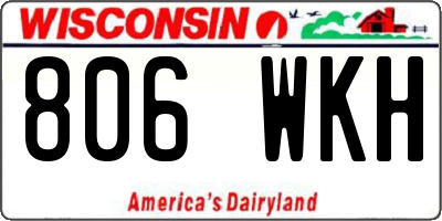 WI license plate 806WKH