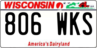 WI license plate 806WKS