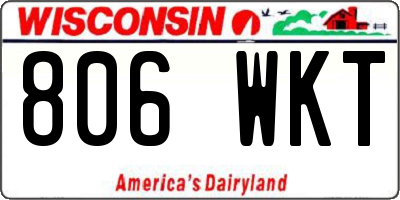 WI license plate 806WKT