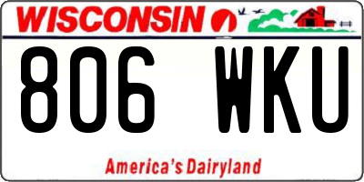 WI license plate 806WKU
