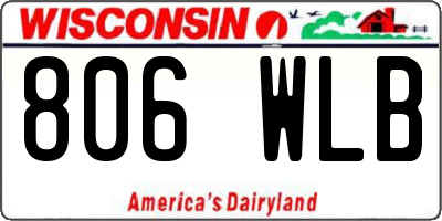 WI license plate 806WLB