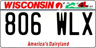 WI license plate 806WLX