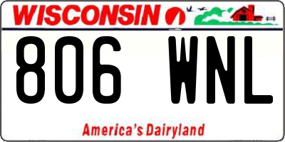 WI license plate 806WNL