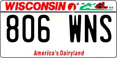 WI license plate 806WNS