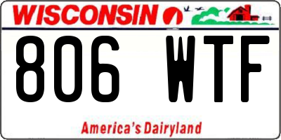 WI license plate 806WTF