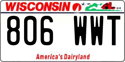 WI license plate 806WWT