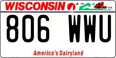 WI license plate 806WWU