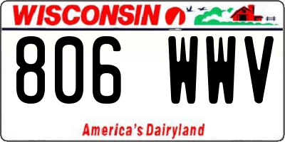 WI license plate 806WWV