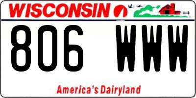 WI license plate 806WWW