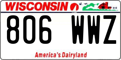 WI license plate 806WWZ