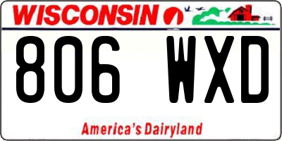 WI license plate 806WXD