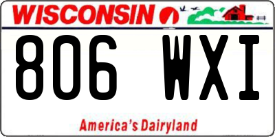 WI license plate 806WXI