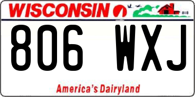 WI license plate 806WXJ