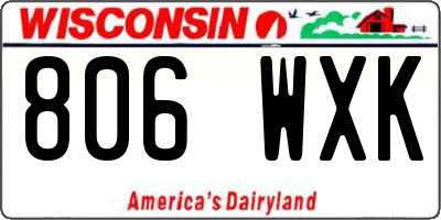 WI license plate 806WXK