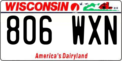 WI license plate 806WXN
