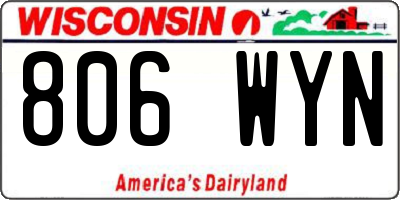 WI license plate 806WYN