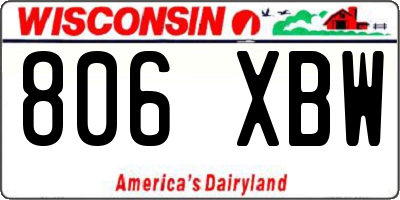 WI license plate 806XBW