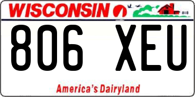 WI license plate 806XEU
